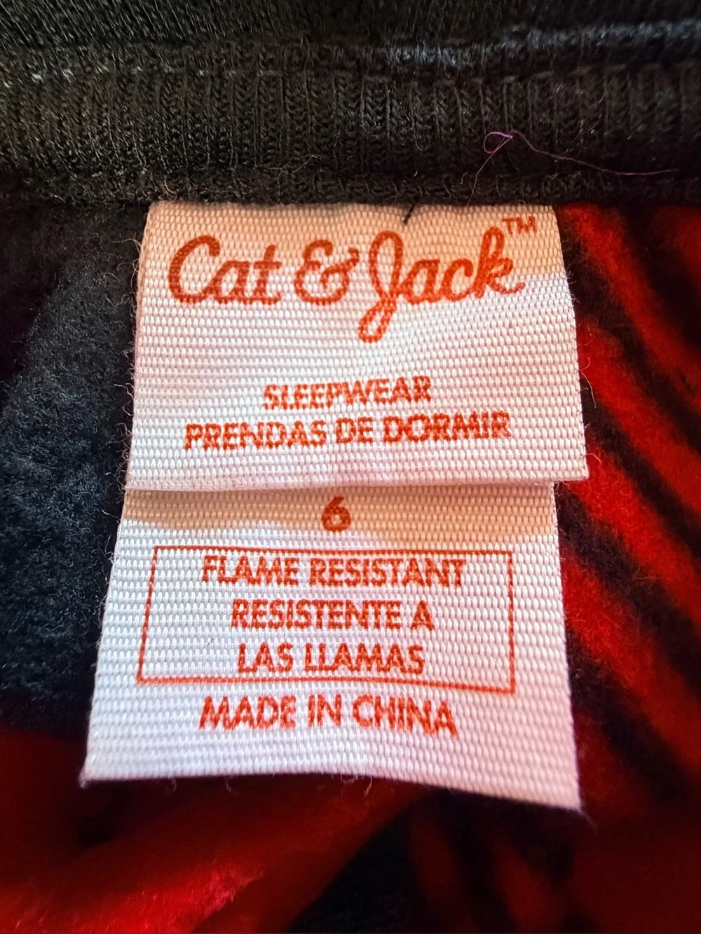 Cat & Jack Red and Black Buffalo Plaid Sleepwear